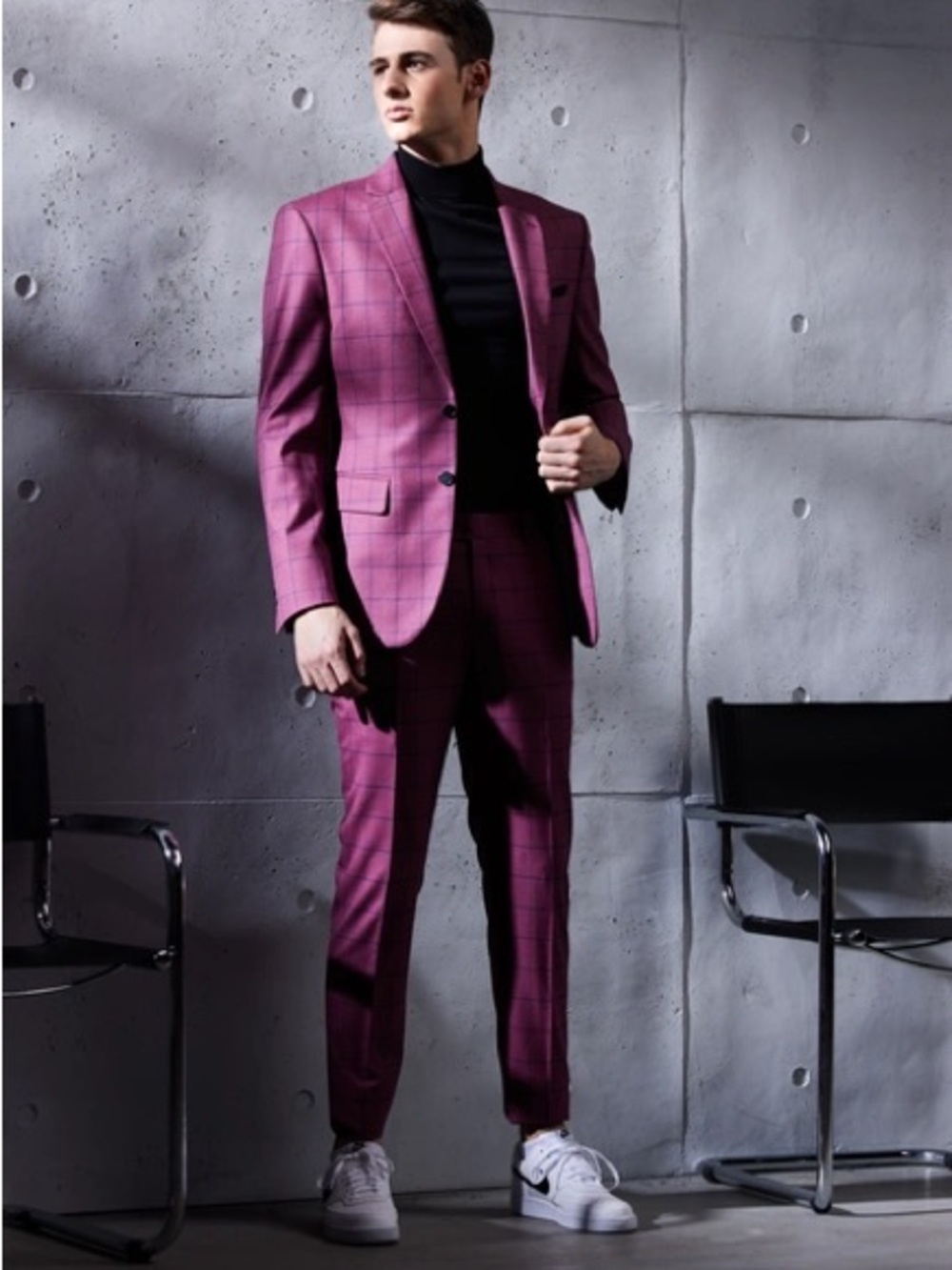 AZARMAN Burgundy Suit 32x38 Slim Fit NEW
